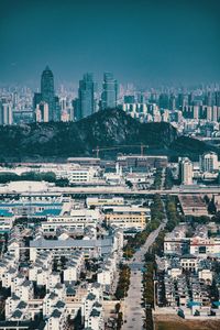 High angle view of cityscape