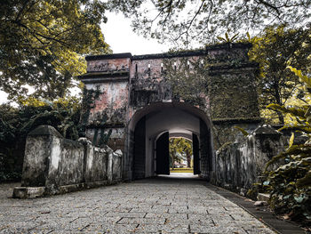 Entrance of historic building