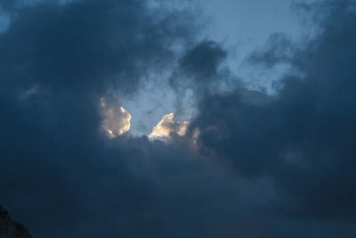 Low angle view of clouds in sky