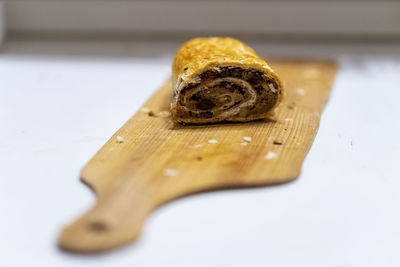 Close-up of food on table