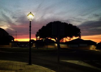 View of road at dusk