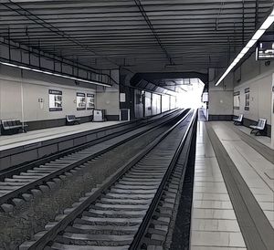 Railroad station platform