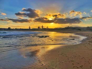 Sunset at north narrabeen beach