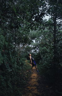 Woman in forest