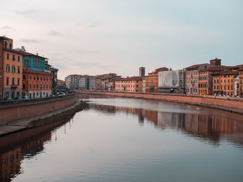 Bridge over river in city