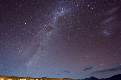 Low angle view of starry sky