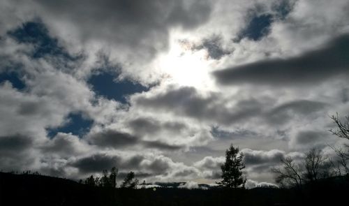 Low angle view of cloudy sky