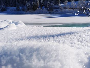 Surface level of snow covered land