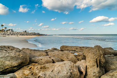 Afternoon at river to the beach beach located at palm county florid