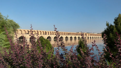 Bridge against clear sky