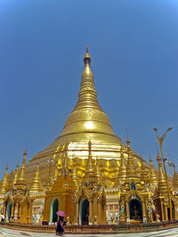 View of pagoda against clear sky