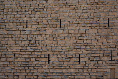 Full frame shot of medieval brick wall
