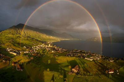 Scenic view of rainbow