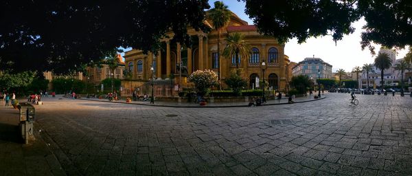 People walking in city