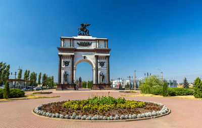 View of monument against blue sky