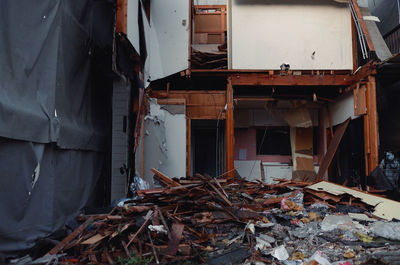 Close-up of abandoned house