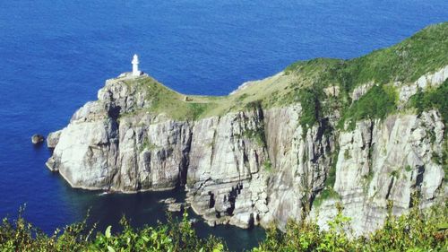 Rock formations in sea