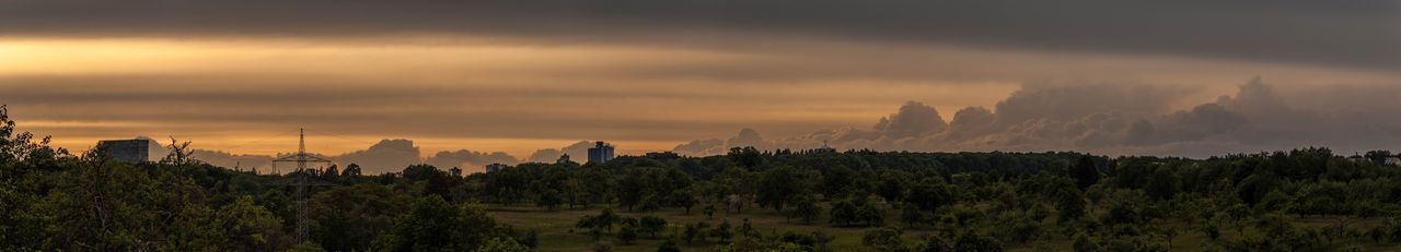 Scenic view of landscape against cloudy sky