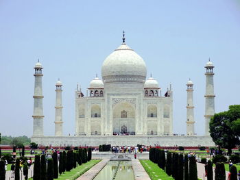 View of taj mahal against clear sky