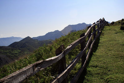 Scenic view of landscape against clear sky