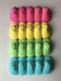 Close-up of multi colored pencils on table