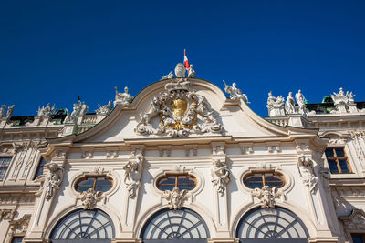 Detail of the upper belvedere palace in a beautiful early spring day
