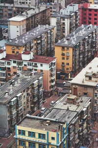 Aerial view of buildings in city