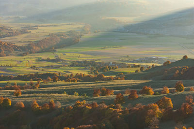 High angle view of landscape against sky