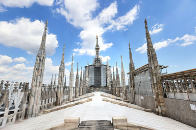 Low angle view of buildings against sky