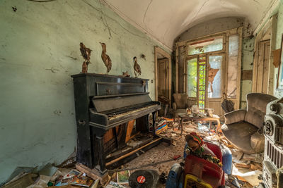 Interior of abandoned building