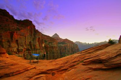 Panoramic view of mountains against sky