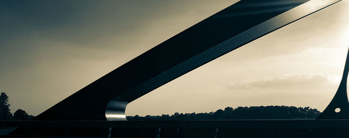 Low angle view of bridge against sky