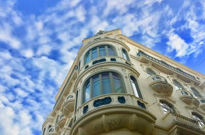 Low angle view of building against sky