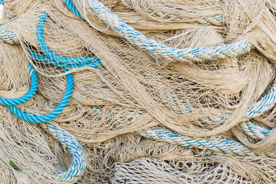 Full frame shot of fishing net