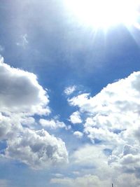 Low angle view of clouds in sky