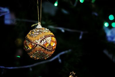 Close-up of illuminated christmas decoration