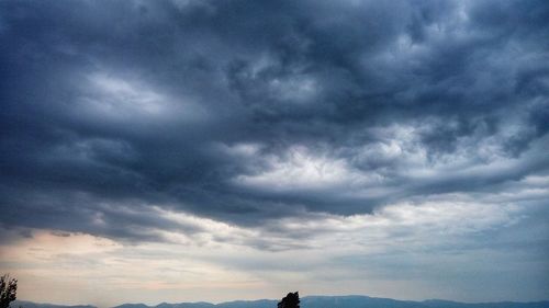 Low angle view of storm clouds in sky