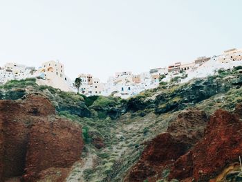 Scenic view of mountain against clear sky