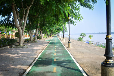 Bicycle lane by promenade