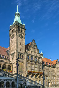 New town hall  was built at the beginning of the 20th century in chemnitz, germany
