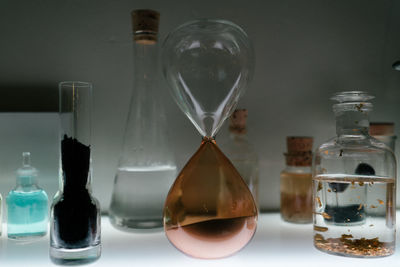 Close-up of wineglass on table