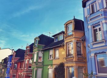 Low angle view of buildings against sky