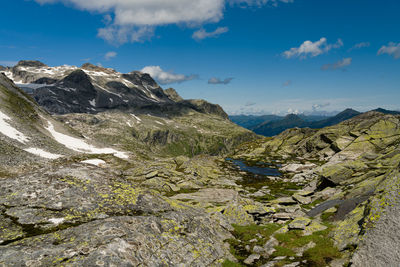 Scenic view of mountain against sky