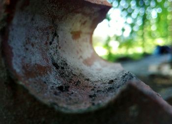 Close-up of old rusty metal