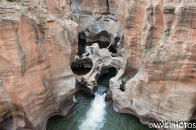 Rock formations in cave