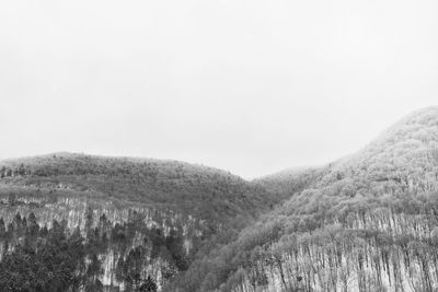Scenic view of mountains against clear sky