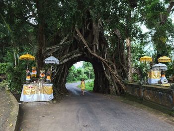 People walking on footpath