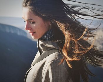 Portrait of beautiful young woman