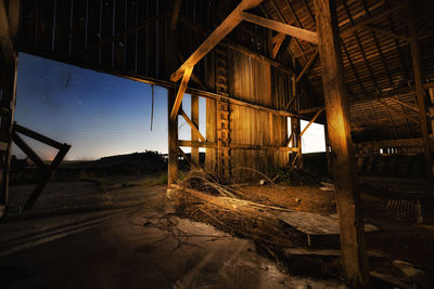 Interior of abandoned building