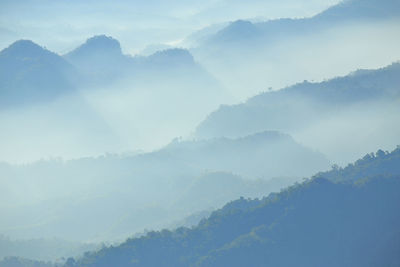 Low angle view of mountains against sky